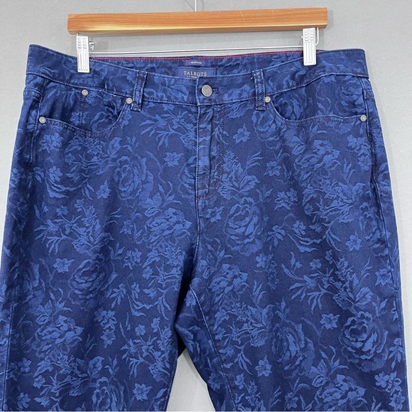 Talbots Blue Floral Heritage Denim Jeans - Picture 2 of 14